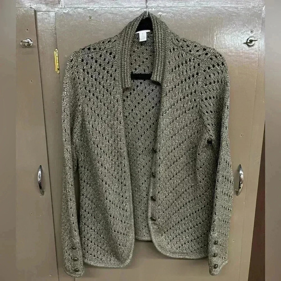 Chico’s cable knit button up sweater cardigan - Picture 1 of 3